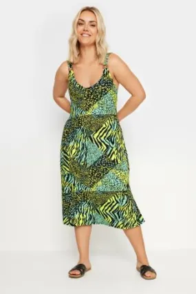 YOURS - Robe de Plage Verte Design Animal Mixte