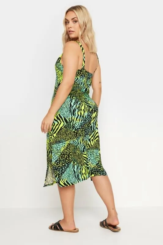 YOURS - Robe de Plage Verte Design Animal Mixte